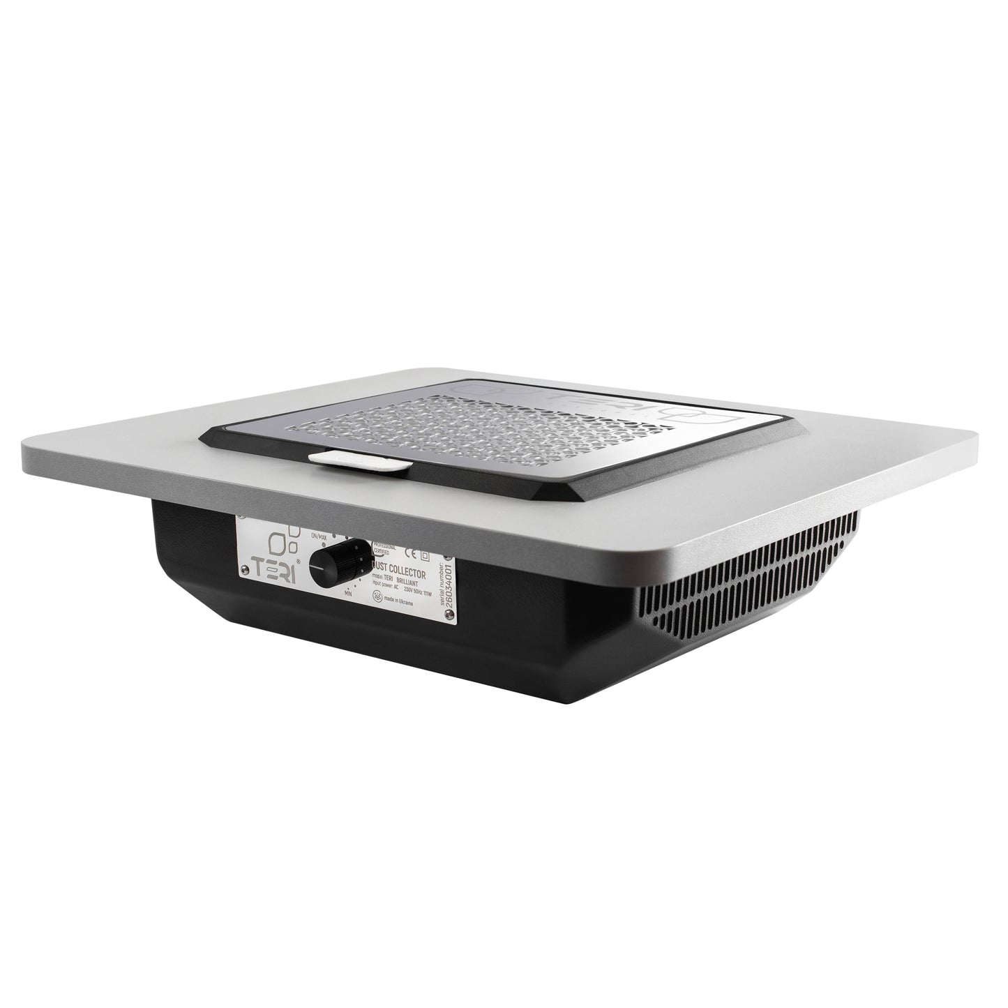 Aspirateur à ongles encastré Teri Brilliant noir grille argent