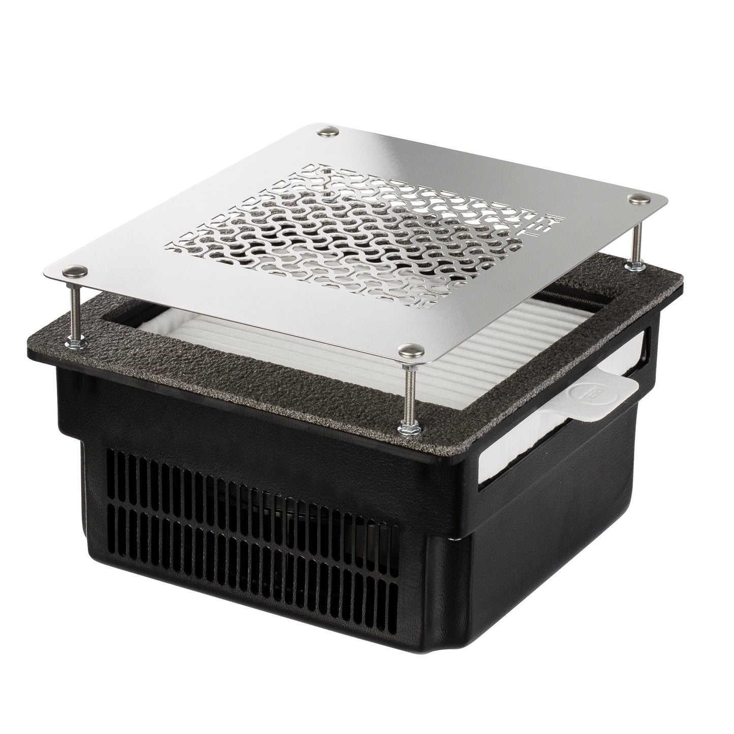Aspirateur à ongles encastré Teri Turbo noir grille argent