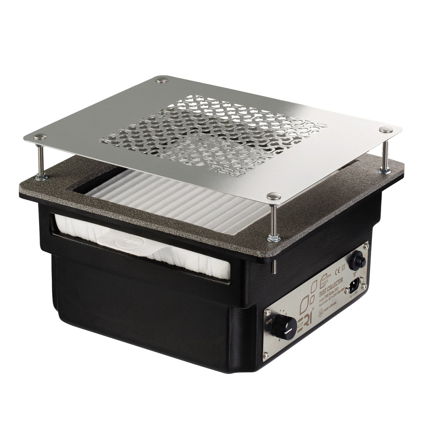 Aspirateur à ongles encastré Teri Turbo noir grille argent – vue 2