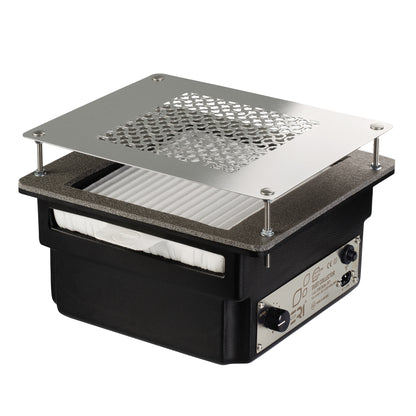 Aspirateur à ongles encastré Teri Turbo noir grille argent – vue 2